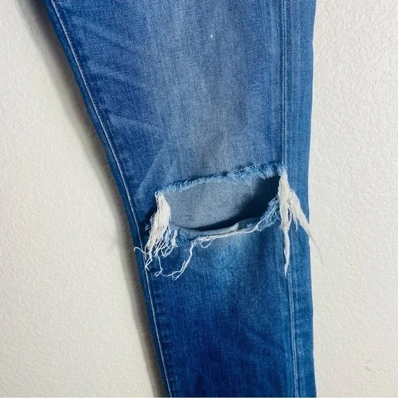 Madewell Blue Straight Ankle/Cropped Distressed Jeans  Size:26 - Picture 4 of 11